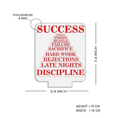 Success Motivational Night Lamp with Automatic Color Changing Light  Bedroom Study Room Office Living Room Décor Light  Bedside Lamp